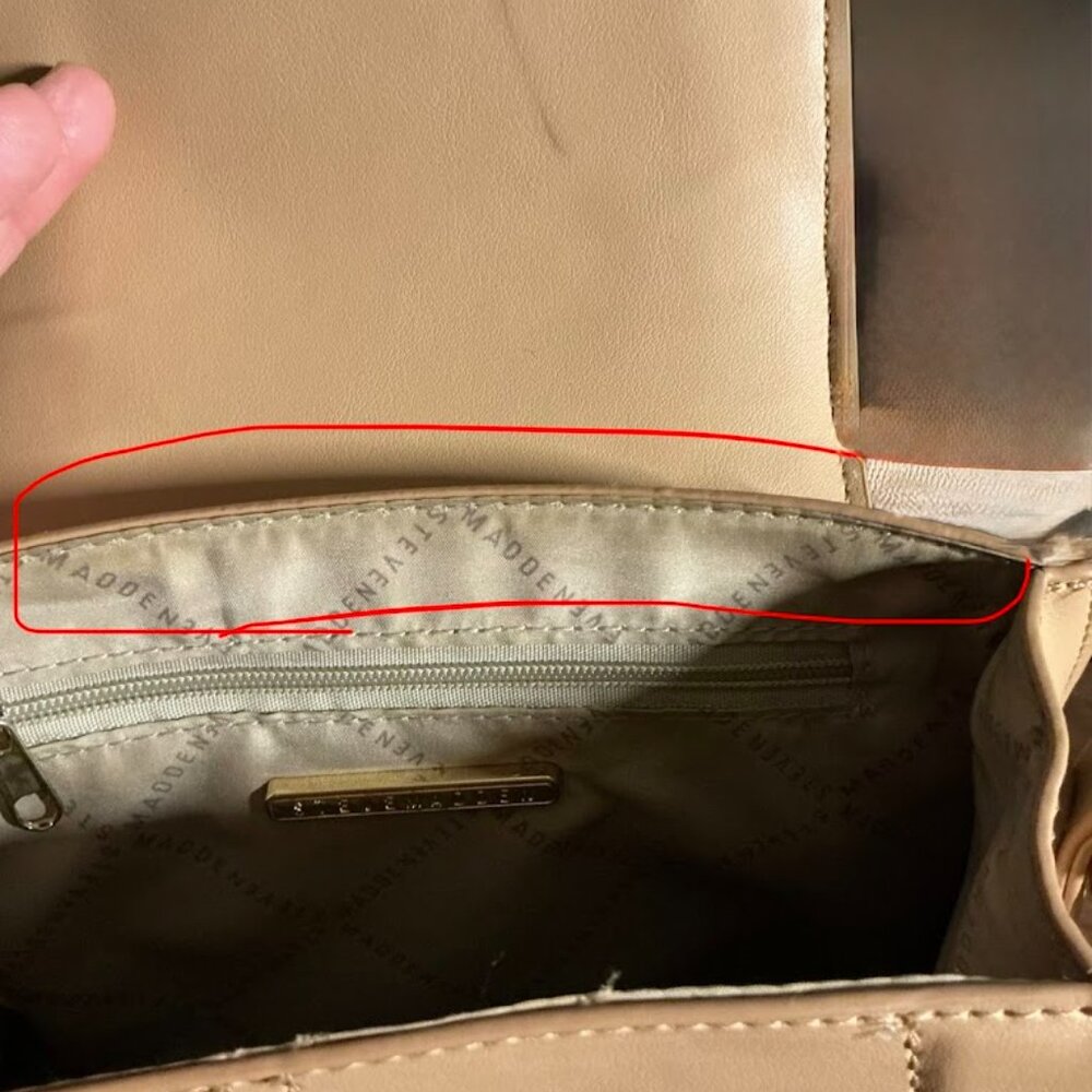 STEVE MADDEN CAMEL BREMMY PURSE (USED) - Picture 6 of 7